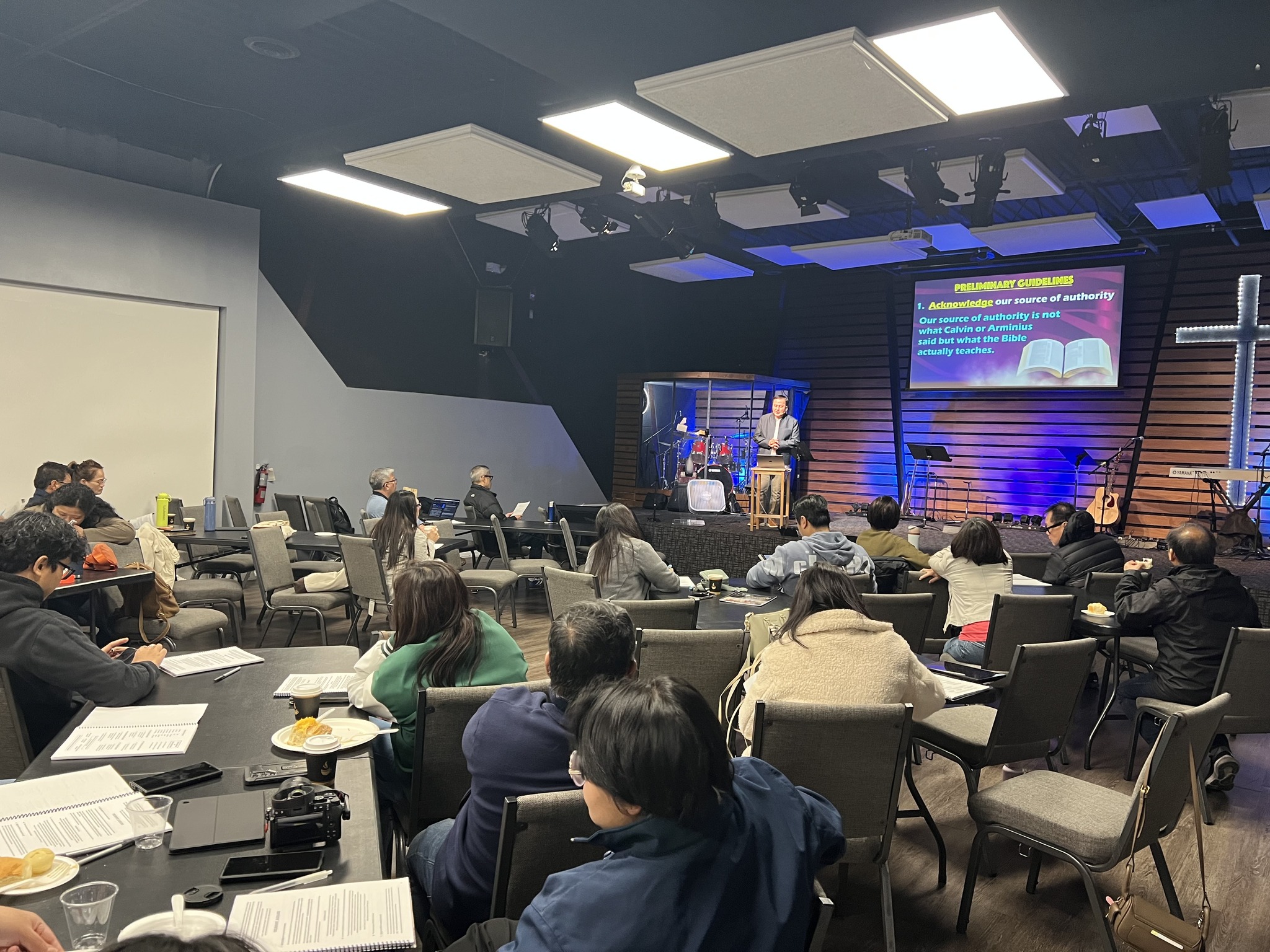 Sunday worship preaching service