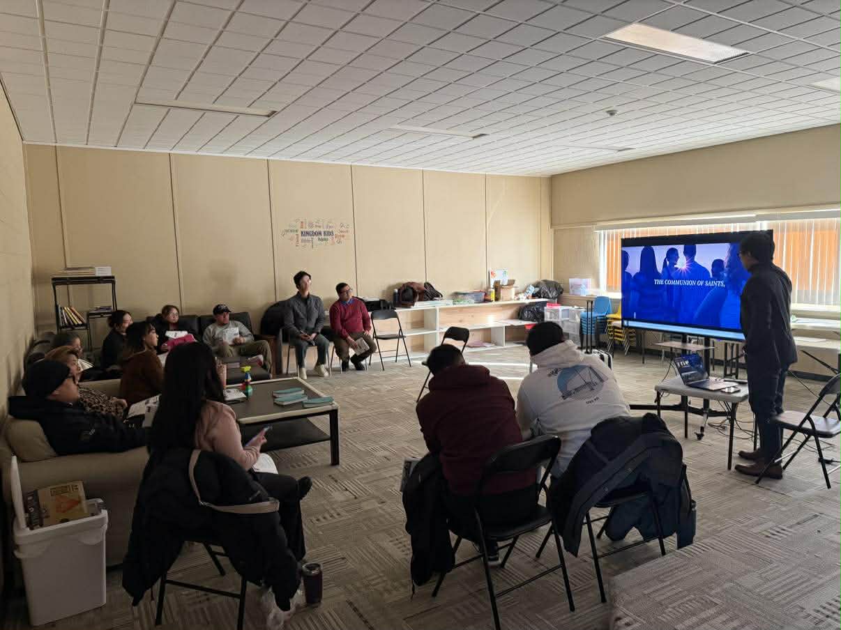 Group meets for spiritual discussion and evangelism